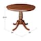 International Concepts Round 36 in Round Top Pedestal Table, 28.9 inH, Espresso, 36 W, 36 L, 29.1 in H, Wood, Espresso K581-36RT - alternate 4